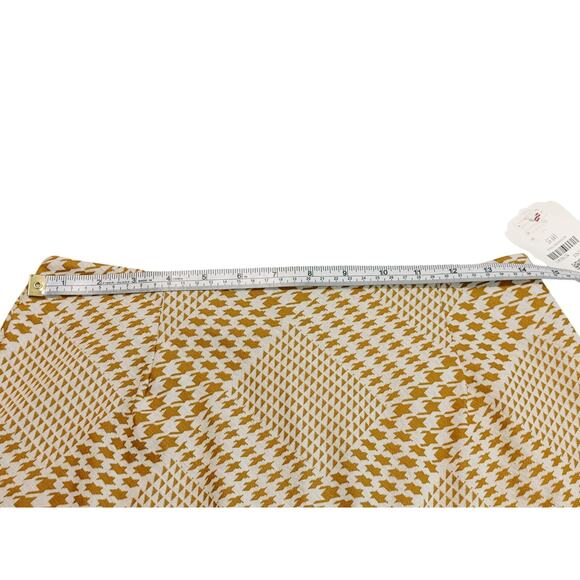 NWT Altar'd State Mini Skirt Geo Print High Rise Yellow USA Made Womens Large - Picture 5 of 7